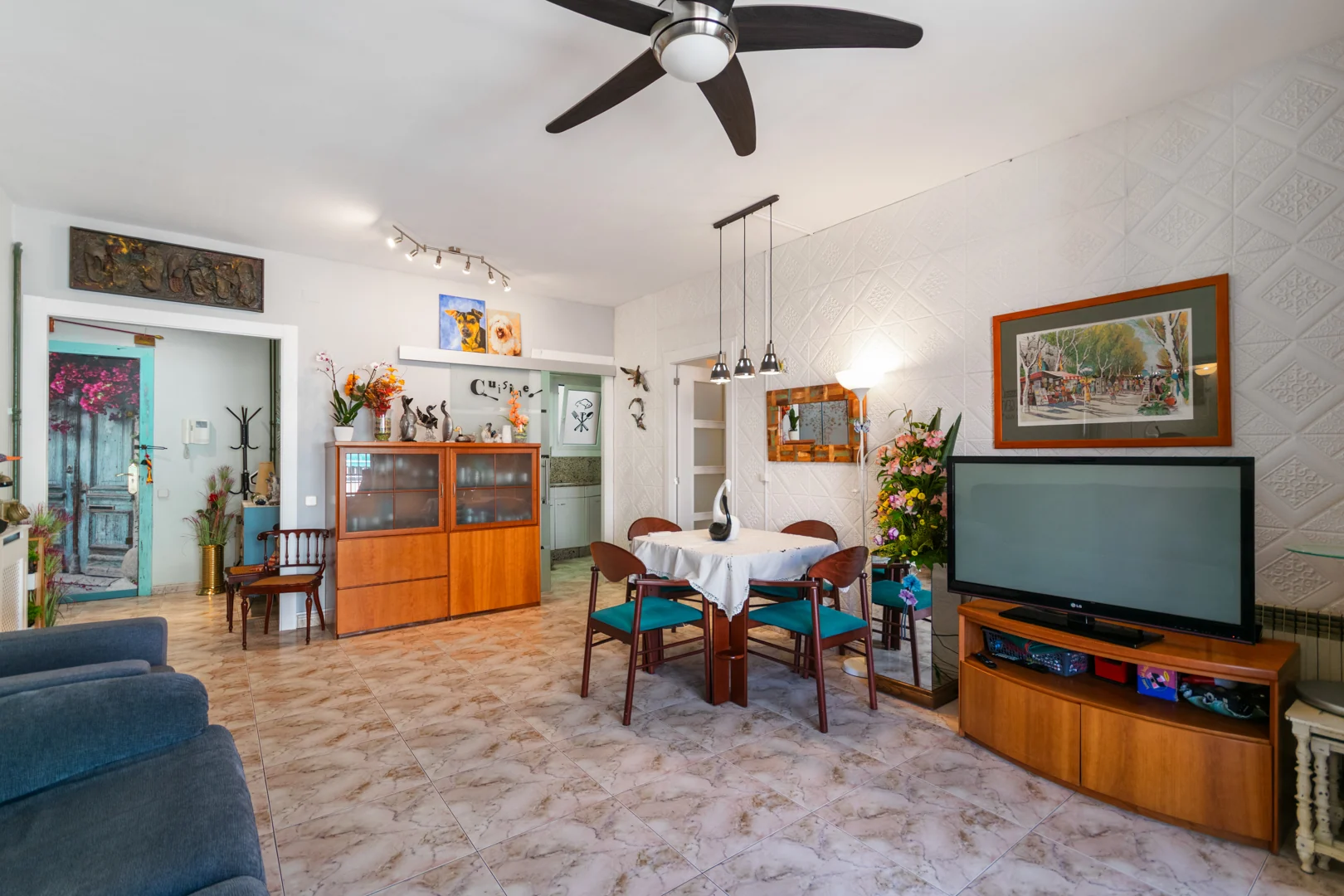 View of the living room and dining area