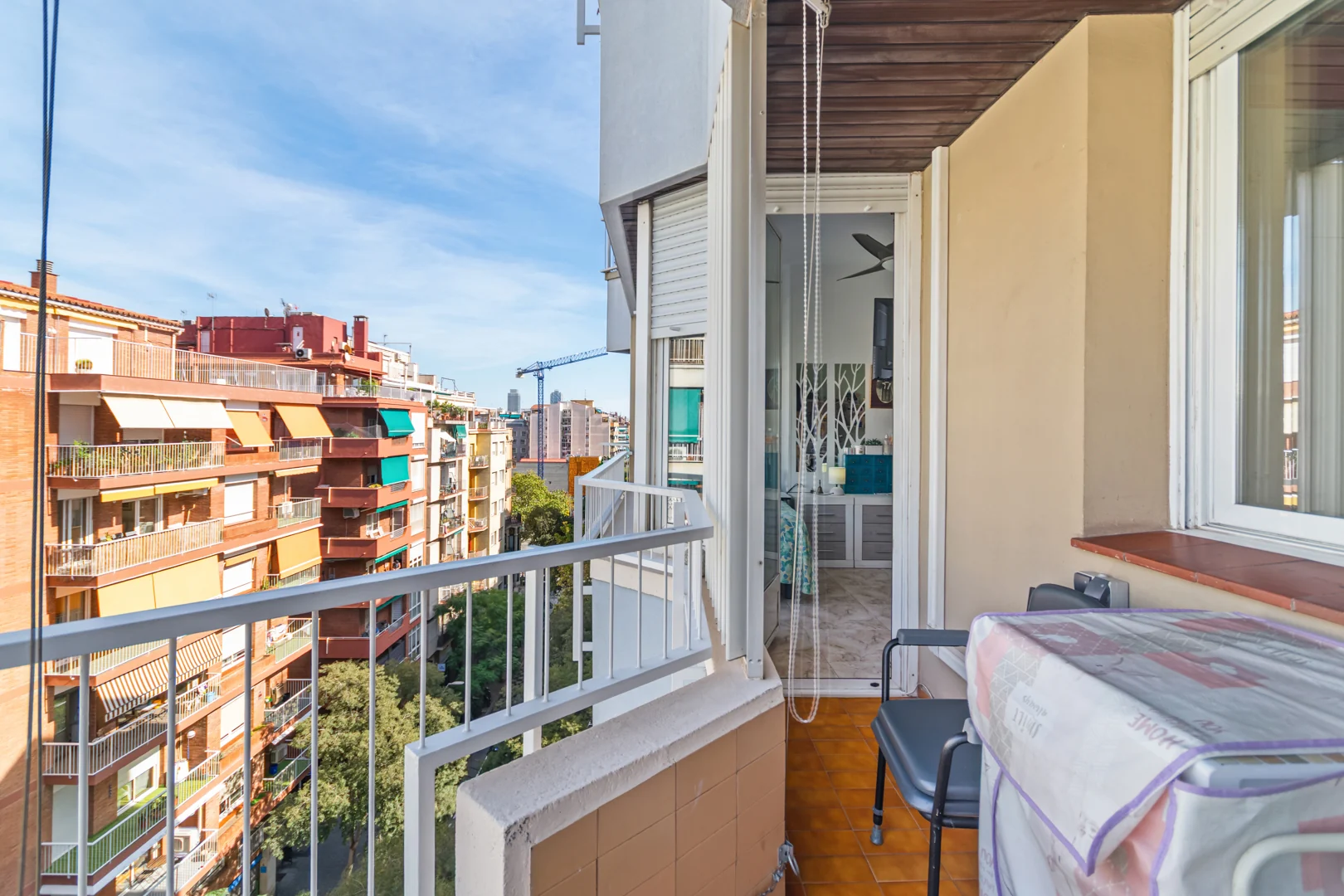 Second balcony and view along the street